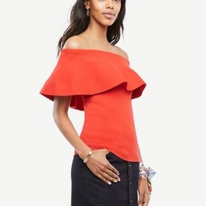 Off shoulder ruffle top